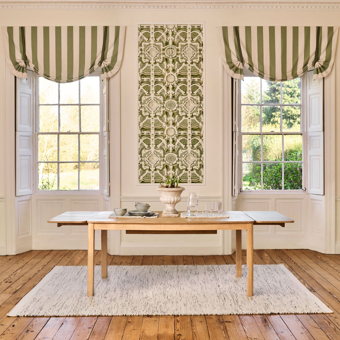Noah Whitewash Oak 8 Seater Extending Dining Table - Laura James