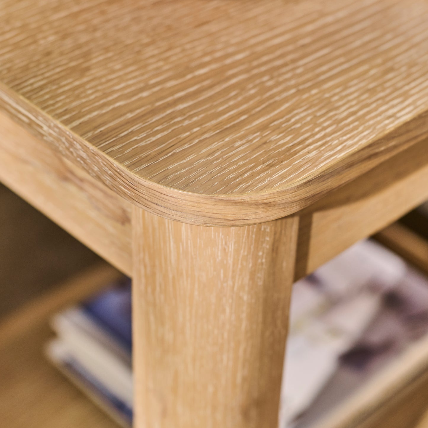 Noah Rectangular Side Table - Whitewash Oak