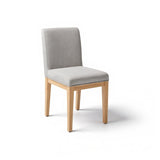 Amelia Whitewash Oval Extending Dining Table Set - 4 Seater - Nolan Fawn Linen Dining Chairs - Whitewash Oak Legs - Laura James