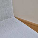 Nolan Fawn Linen Dining Chairs - Set of 2 - Whitewash Oak Legs - Laura James 