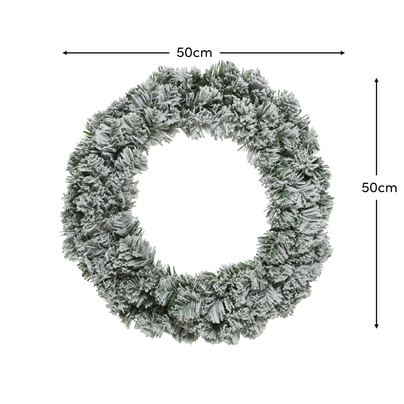Norrbo 50cm Frosted Christmas Wreath - Laura James 