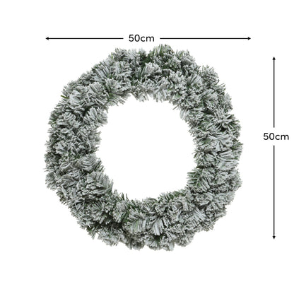 Norrbo 50cm Frosted Christmas Wreath - Laura James 