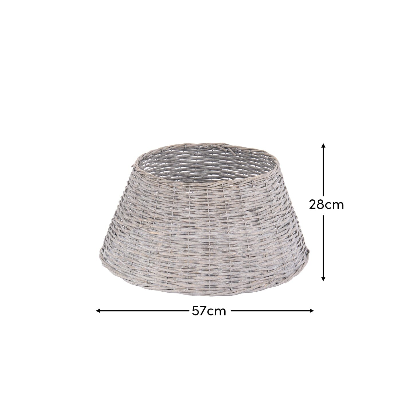 Norrland 57cm Tree Skirt - Grey Wash Rattan - Laura James 