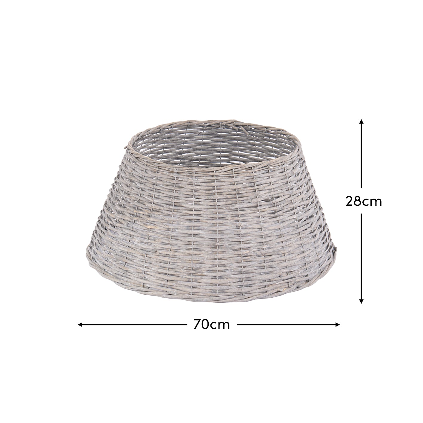 Norrland 70cm Tree Skirt - Grey Wash Rattan - Laura James 