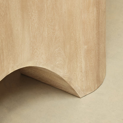 Octavia 110cm Oval Console Table - Limewash - Laura James 