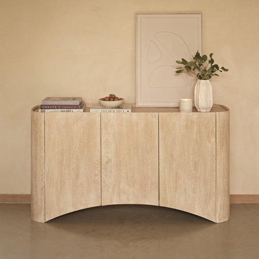 Octavia 3 Door Sideboard - Limewash