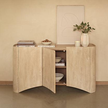 Octavia 3 Door Sideboard - Limewash