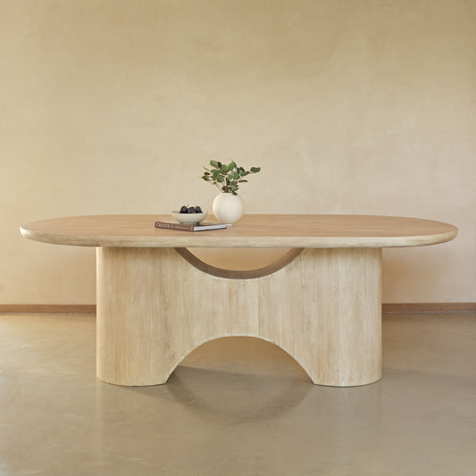 Octavia 220cm Limewash Dining Table - Laura James 