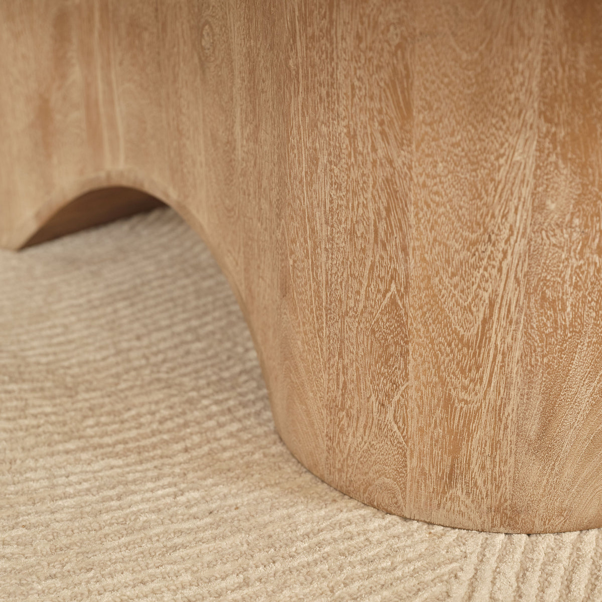 Octavia 120cm Oval Limewash Coffee Table - Laura James 