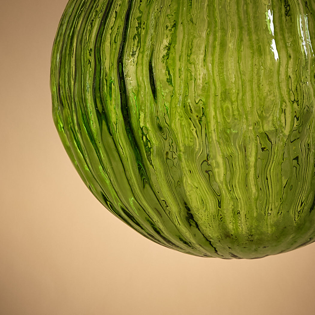Orai 7cm Glass Baubles - Set of 3 - Olive Green - Laura James 