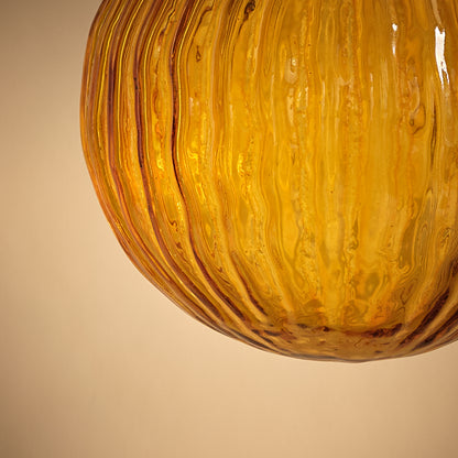 Orai 7cm Glass Baubles - Set of 3 - Amber Yellow - Laura James 