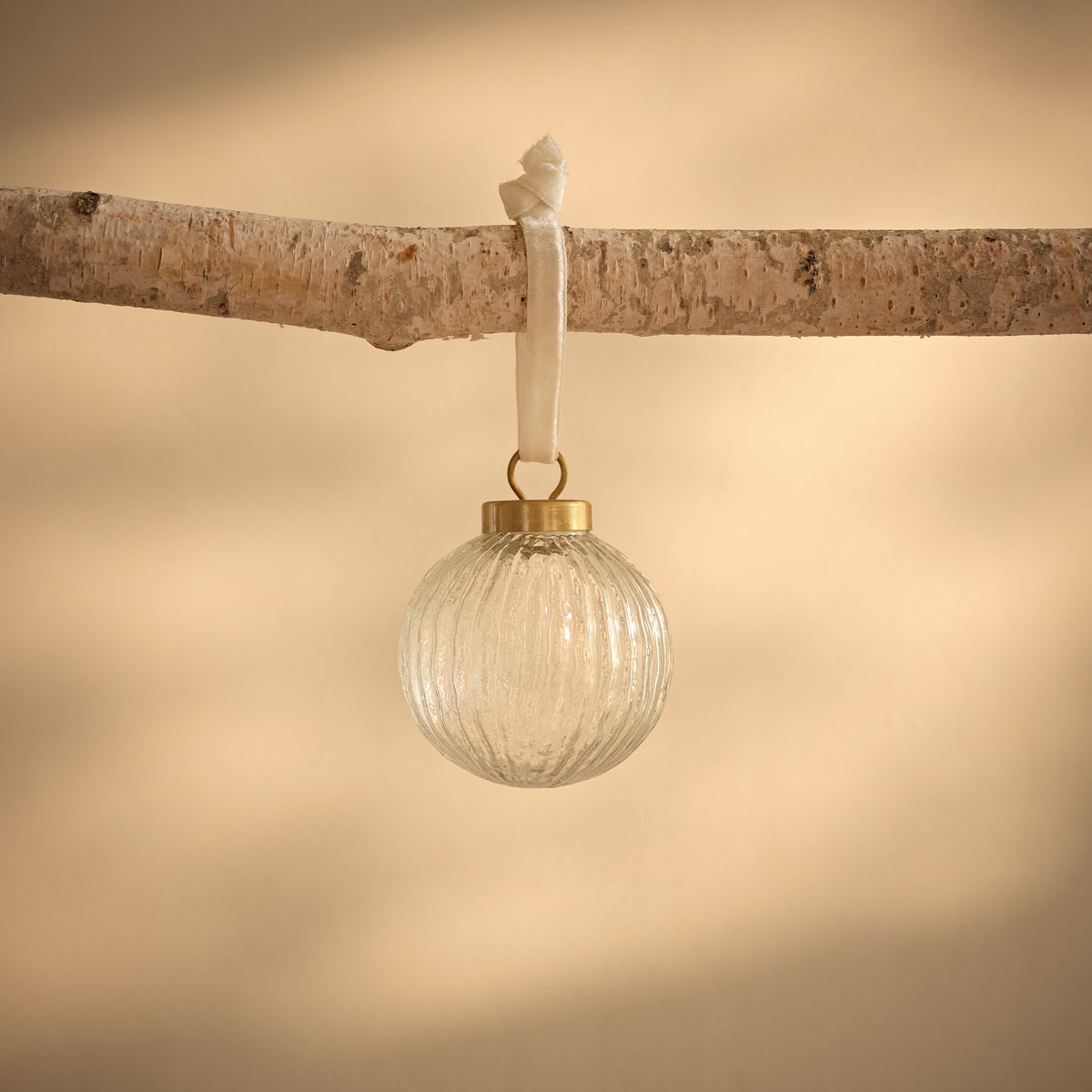 Orai 7cm Glass Baubles - Set of 3 - Clear - Laura James 