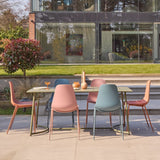 Wilder Metal 6 Seater Garden Table Set with Wren Garden Chairs - Laura James 