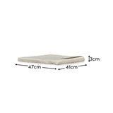 Oakley Chair Cushion - Cotton White