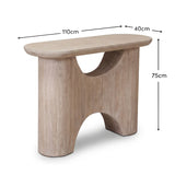 Octavia 110cm Oval Console Table - Limewash - Laura James 