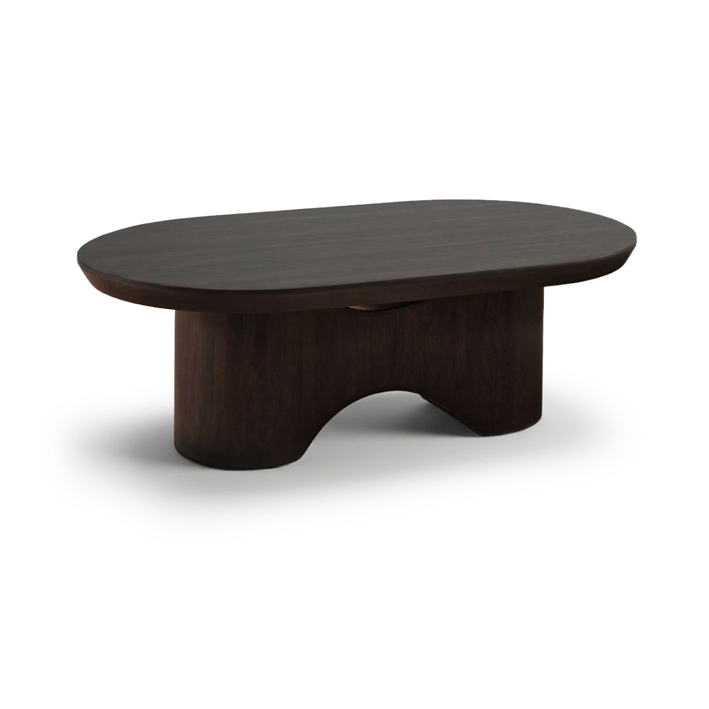Octavia 120cm Oval Coffee Brown Mango Wood Coffee Table - Laura James 