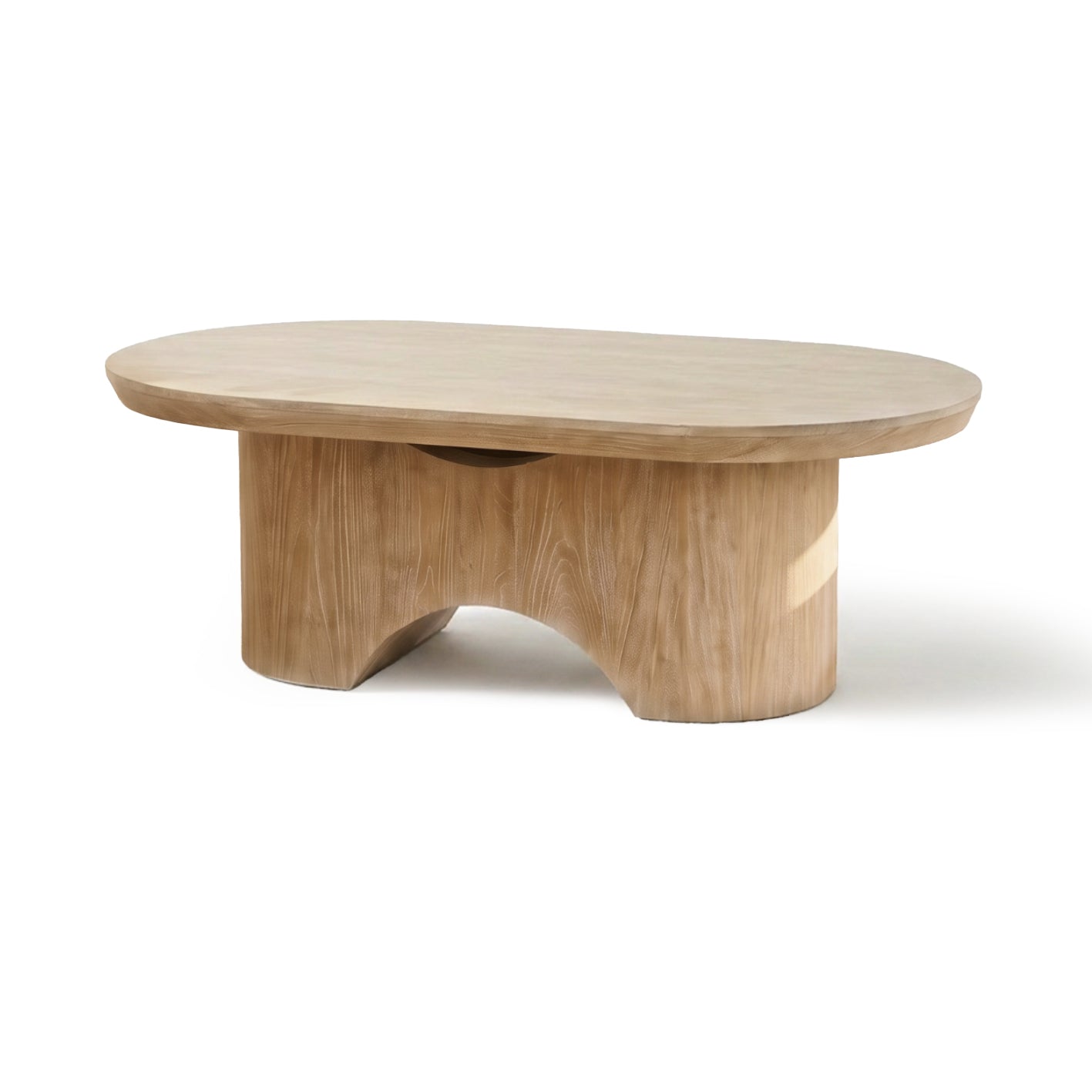 Octavia 120cm Oval Limewash Coffee Table - Laura James 