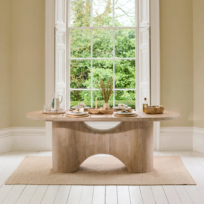 Octavia 220cm Limewash Dining Table - Laura James 