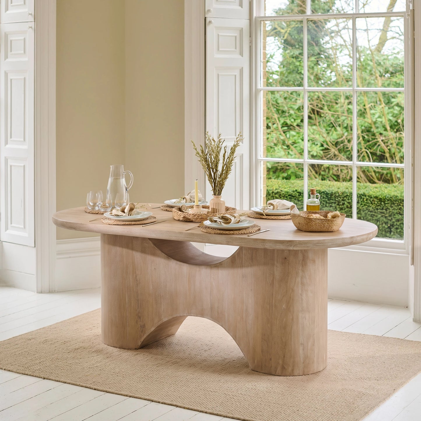 Octavia 220cm Limewash Dining Table - Laura James 
