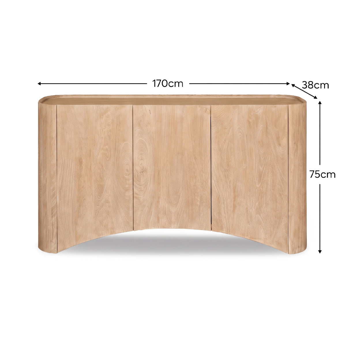 Octavia 3 Door Sideboard - Limewash