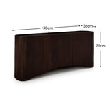 Octavia 3 Door Tall Sideboard - Coffee Brown Mango Wood - Laura James 