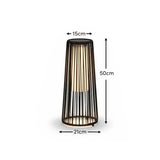 Octon 50cm Solar Outdoor Lantern - Black - Laura James