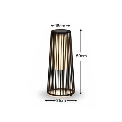 Octon 50cm Solar Outdoor Lantern - Black - Laura James