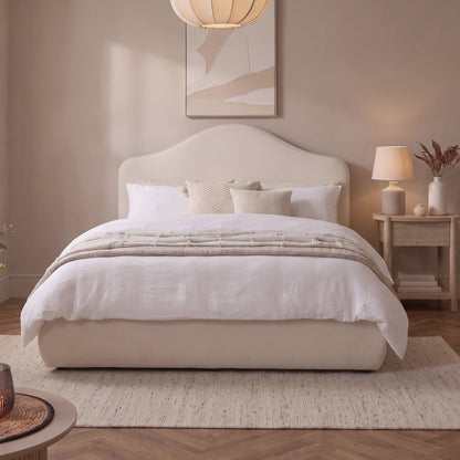 Odette Double Ottoman Bed - Ivory - Laura James 