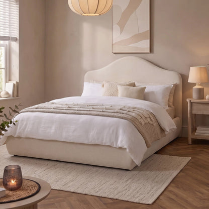 Odette Double Ottoman Bed - Ivory - Laura James 
