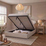 Odette Double Ottoman Bed - Ivory - Laura James 