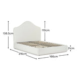 Odette Double Ottoman Bed - Ivory - Laura James 