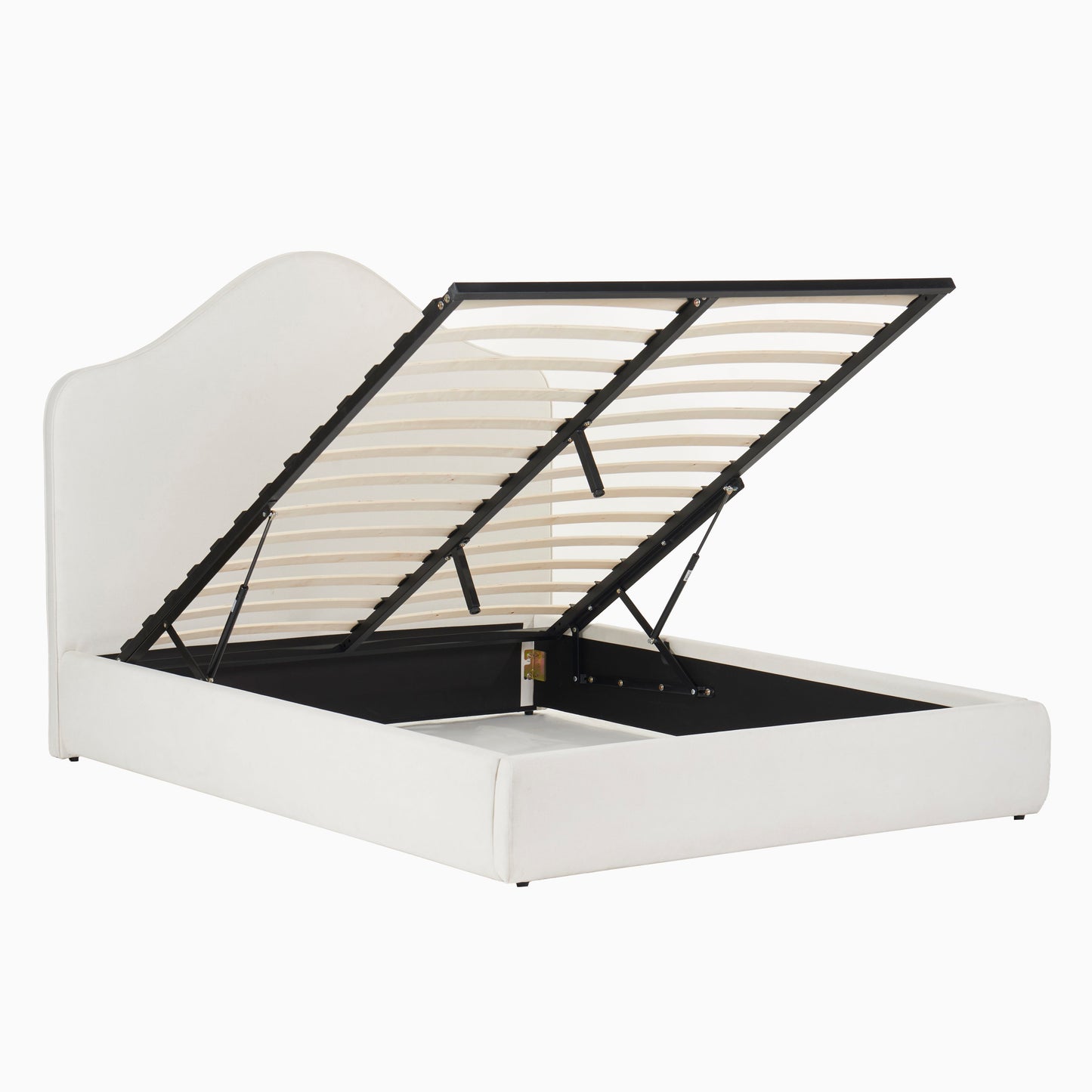 Odette Double Ottoman Bed - Ivory - Laura James 