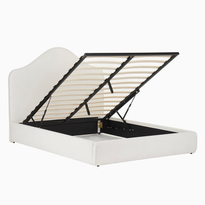 Odette Double Ottoman Bed - Ivory - Laura James 