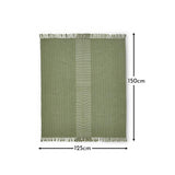Odisha 125x150cm Green Throw - Laura James 