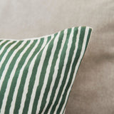 Odisha 45x45cm Striped Cushion Cover - Olive - Laura James 