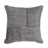 Odisha 45x45cm Striped Cushion Cover - Black - Laura James 