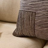 Odisha 45x45cm Striped Cushion Cover - Black - Laura James 
