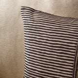 Odisha 45x45cm Striped Cushion Cover - Black - Laura James 