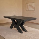 Olivia 160-240cm Black Oak Dining Table - Laura James 