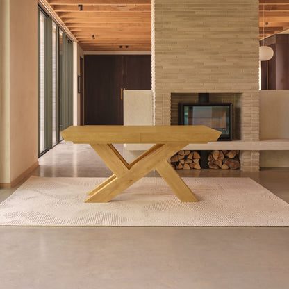 Olivia 160-240cm Pale Oak Dining Table - Laura James 