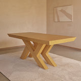 Olivia 160-240cm Pale Oak Dining Table Set - 8 Seater - Ella Off White Boucle Dining Chairs - Pale Oak Legs - Laura James 