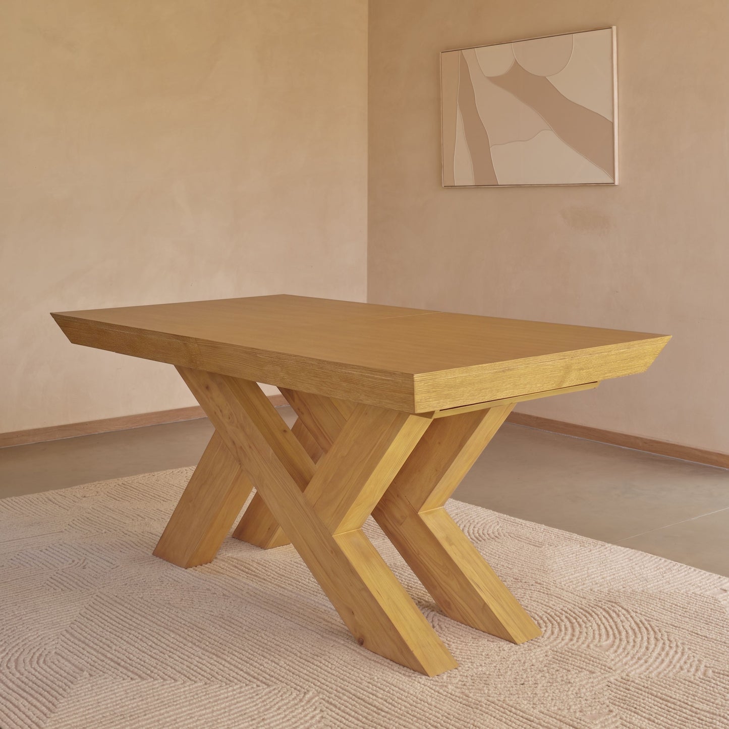 Olivia 160-240cm Pale Oak Dining Table - Laura James 