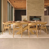 Olivia 160-240cm Pale Oak Dining Table Set - 6 Seater - Ella Pale Oak Carver Chairs - Laura James 