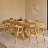 Olivia 160-240cm Pale Oak Dining Table Set - 6 Seater - Ella Pale Oak Carver Chairs - Laura James 
