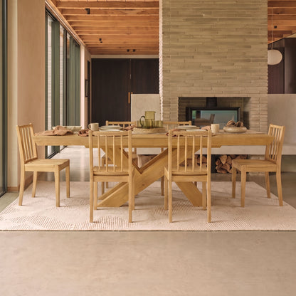 Olivia 160-240cm Pale Oak Dining Table Set - 6 Seater - Tilly Dining Chairs - Pale Oak - Laura James 