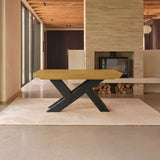 Olivia 160-240cm Black Oak Dining Table  - Pale Oak Legs - Laura James 