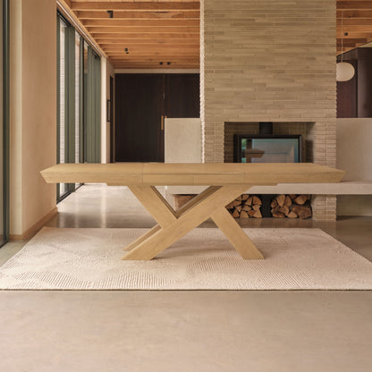 Olivia 160-240cm Whitewash Oak Dining Table - Laura James 