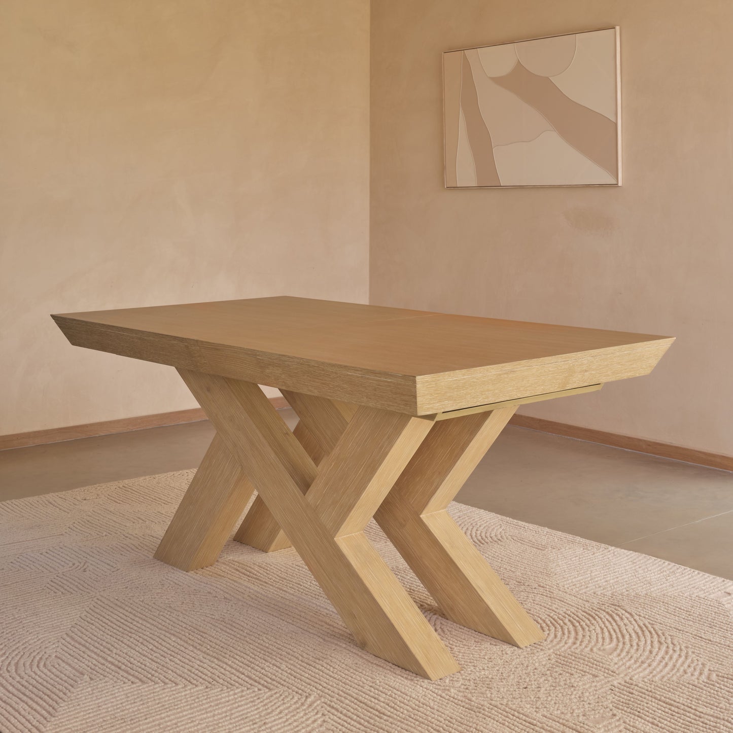 Olivia 160-240cm Whitewash Oak Dining Table - Laura James 