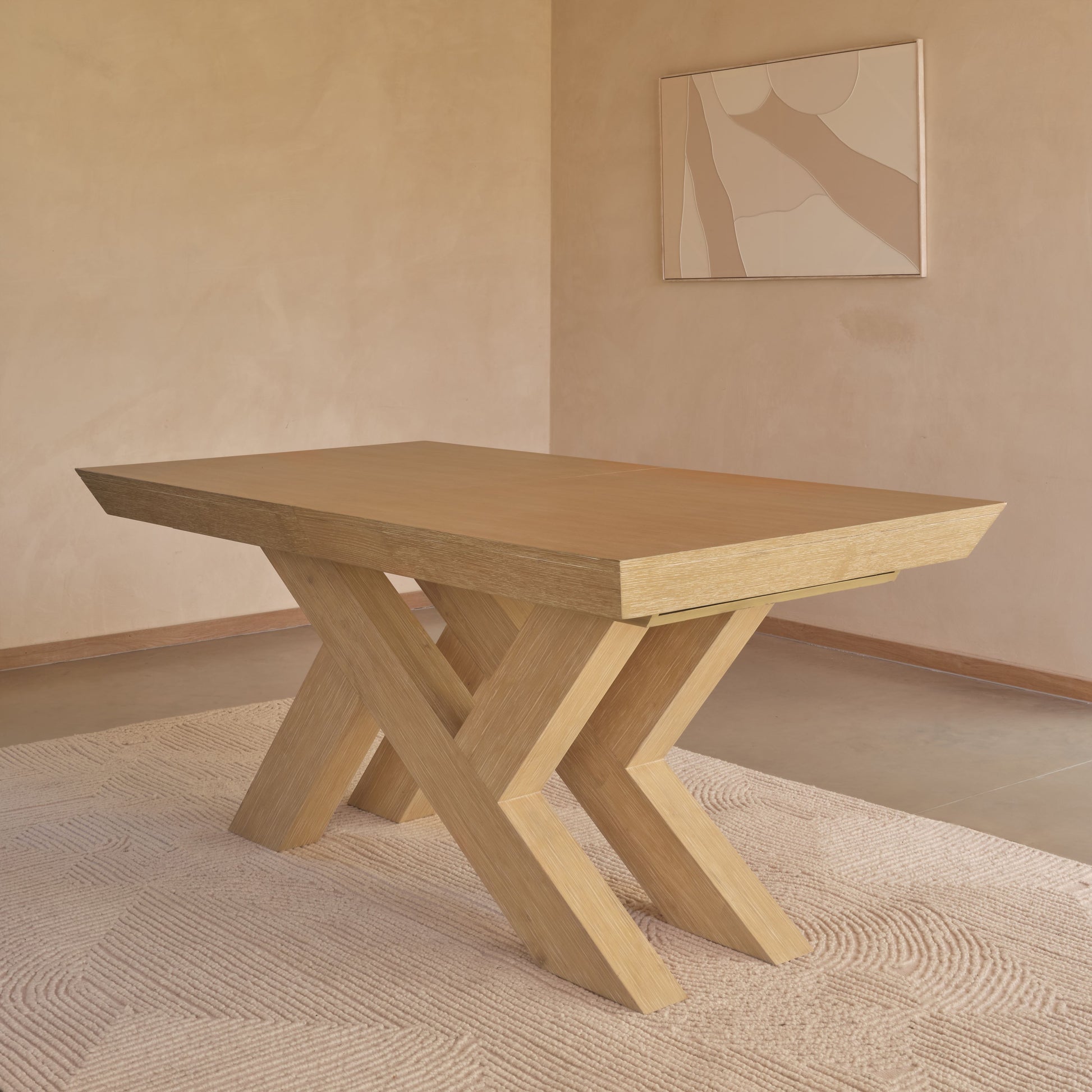 Olivia 160-240cm Whitewash Oak Dining Table - Laura James 