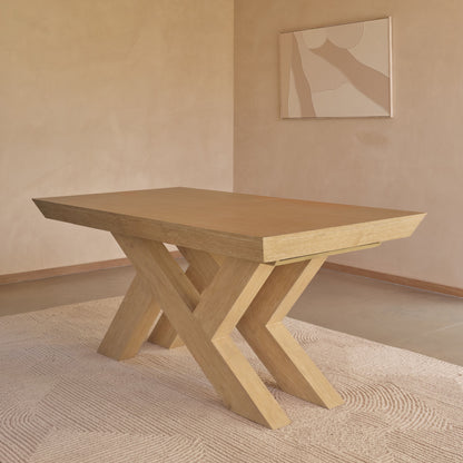 Olivia 160-240cm Whitewash Oak Dining Table - Laura James 
